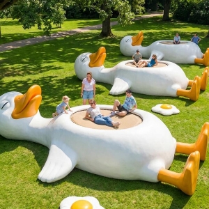 Lie-down duck